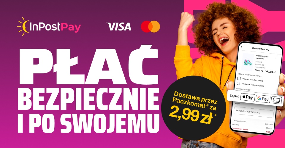 Dostawa przez Paczkomat dla Naszych klientów za 2,99 PLN? Tylko z InPost Pay. Sprawdź!